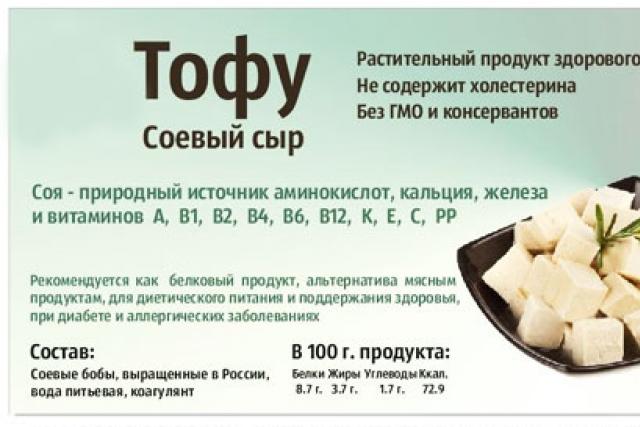 Сыр тофу: польза или вред