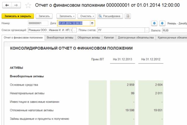 Международные стандарты учета и финансовой отчетности